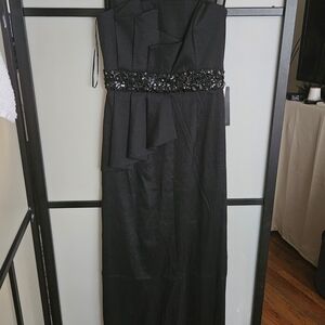 JS Boutique One Shoulder Black Dress with Sequin Detail